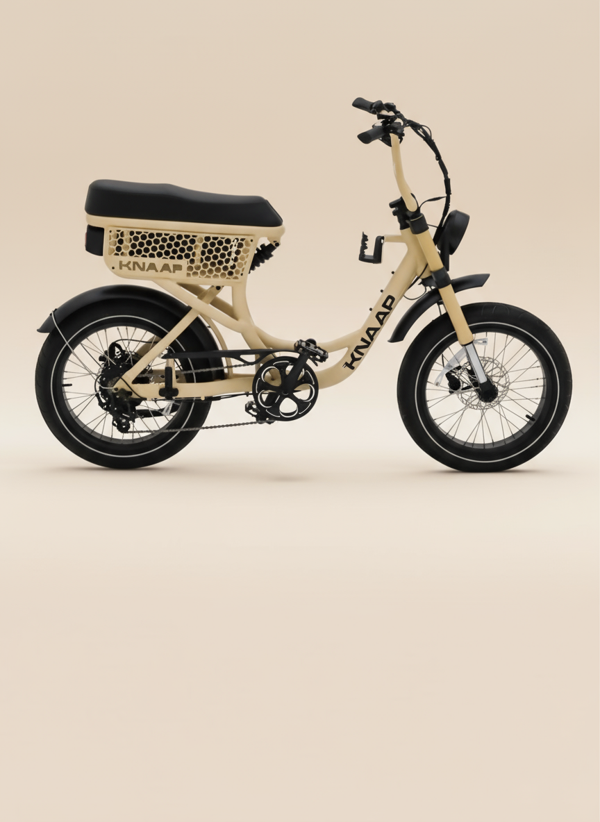 Beige KNAAP fiets - achtergrond vervanging